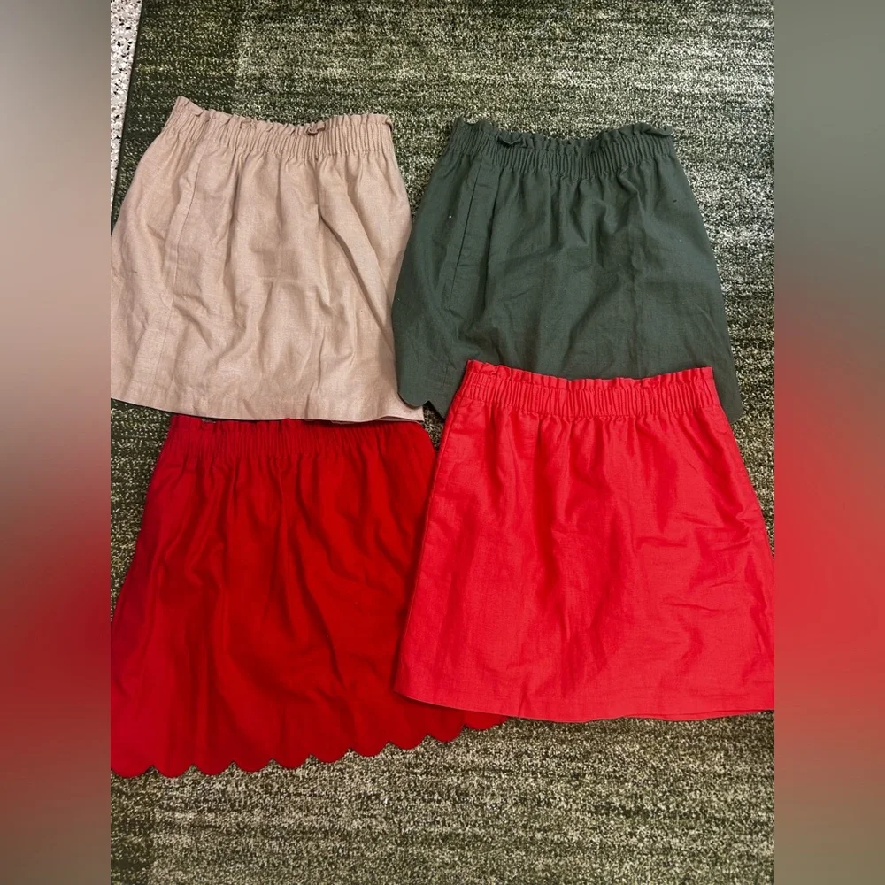 Jcrew linen blend sidewalk skirts